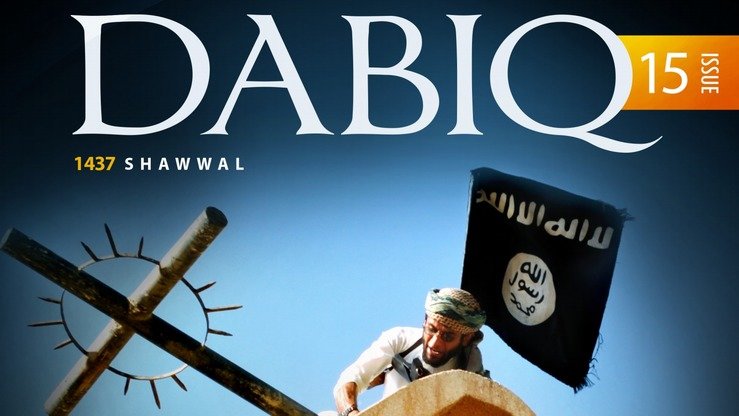 Cover of ISIL's latest English language propaganda magazine called 'Dabiq'.