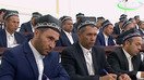 Скриншот узбекского телеканала: имамы слушают выступления на конференции в Ташкенте 15 июня.
