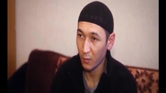 Azamat Kazbayev, a resident of Ekibastuz, is shown in a screen shot from an anti-militancy video. He is among 57 Kazakhstanis who will lose their citizenship for participating in the Syrian insurgency. Kazbayev began serving a seven-year sentence in March 2014.