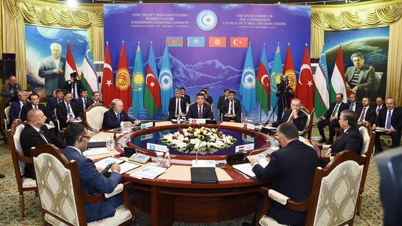 Leaders of Turkic-speaking countries conferred in Cholpon-Ata, Kyrgyzstan, last September. [Azerbaijani presidential website]