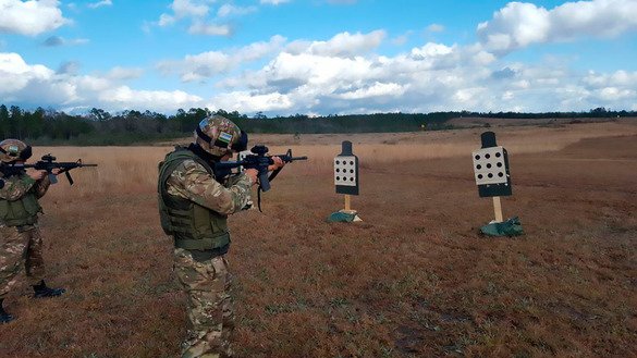 Uzbek special operations troops take part in the Southern Strike joint exercise in Mississippi January 13-30. [Uzbek Ministry of Defence]