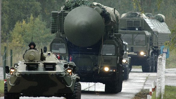 Rossiyaning termo-yadroviy qitʼalararo ballistik raketasi, surat sanasi nomaʼlum. (Rossiya mudofaa vazirligi)