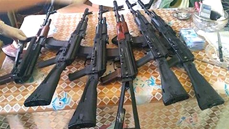 18 июль куни Қозоғистон куч ишлатар тузилмалари томонидан мусодара қилинган қуроллар. (Қозоғистон МХҚ)