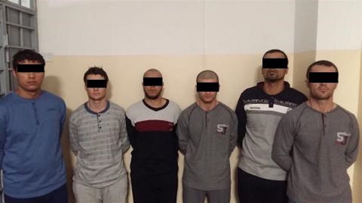 Террорчи ташкилотга аъзоликда гумон қилиниб қўлга олинганлар, Олмаота, 10 январь. Тахминларга кўра, улар Суриядаги ИД жангарилари билан алоқада бўлганлар. (Қозоғистон МХҚ)