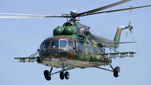 Rossiyaning Tojikistonga dekabr oyida yuborgan harbiy texnikasi ichida suratda ko‘rsatilgan Mi-8 vertolyotlari ham bor. (Rossiya mudofaa vazirligi)