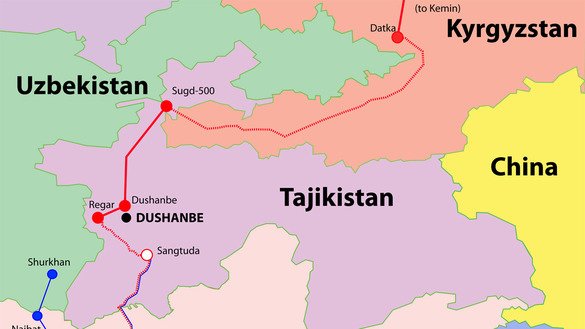 CASA-1000 loyihasi Qirg‘iziston, Tojikiston, Pokiston va Afg‘oniston o‘rtasidagi hamkorlik natijasidir. (casa-1000.org)
