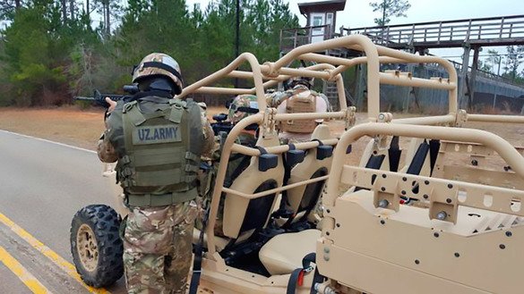 Uzbek special forces take part in the Southern Strike joint exercise in Mississippi January 13-30. [Uzbek Ministry of Defence]