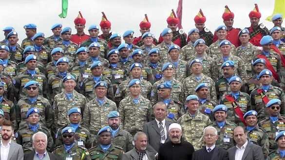 Казахстанские миротворцы в марте получили медали ООН «За службу миру». [Министерство обороны Казахстана]