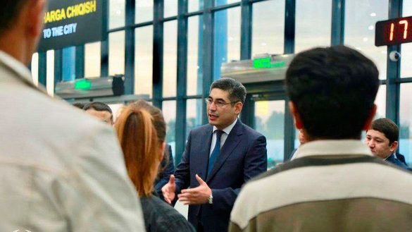 Airport sermons urge Uzbek migrants to avoid extremists' influence 