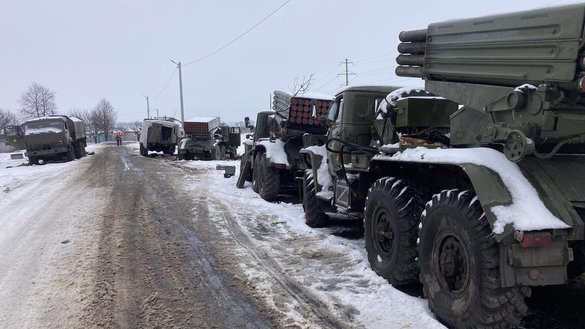 Abandoned Russian military vehicles in Kyiv province on March 1. [General Staff of the Armed Forces of Ukraine]